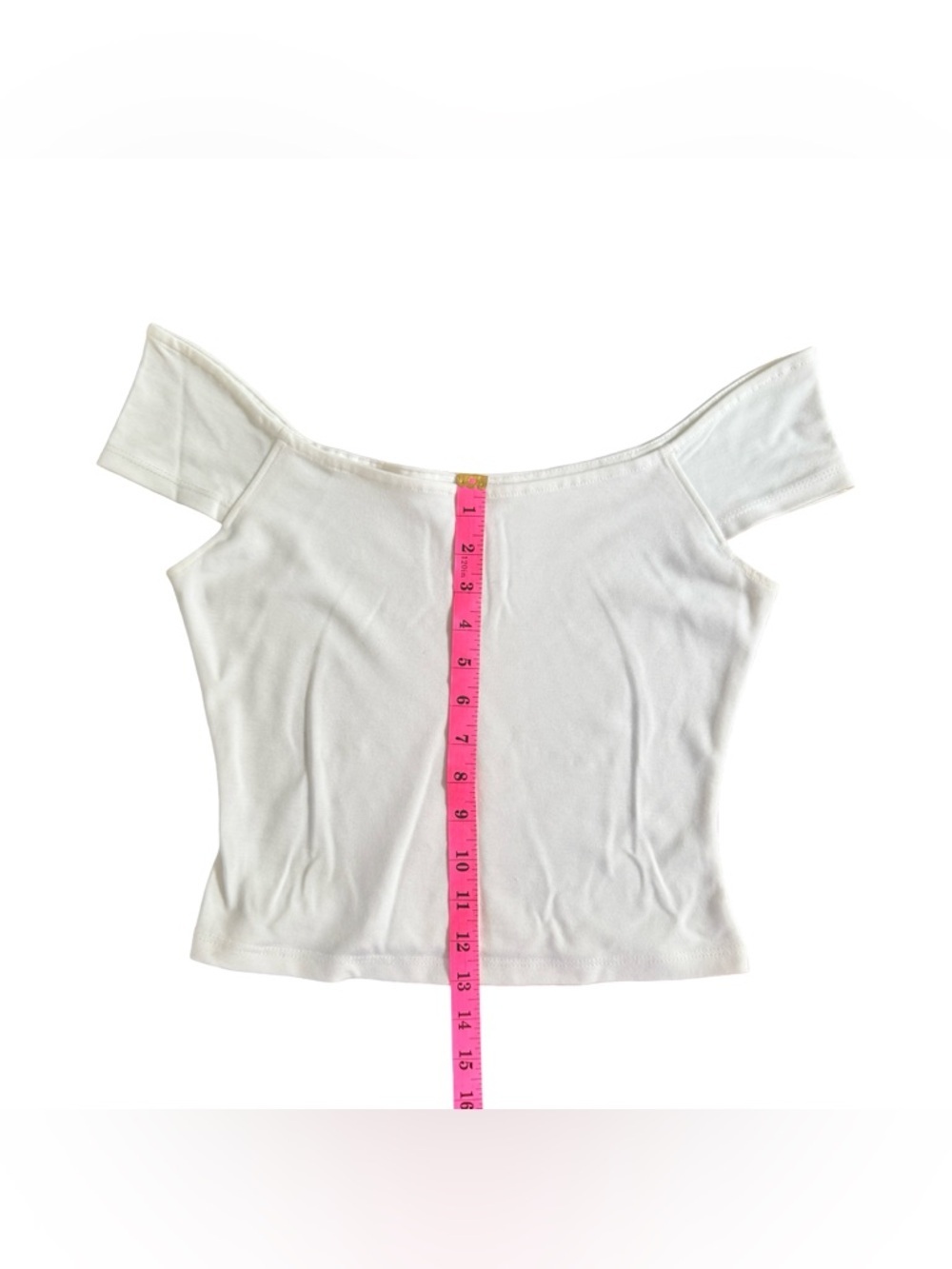 Maeve Anthropologie White Off-Shoulder Crop Top - Picture 3 of 10
